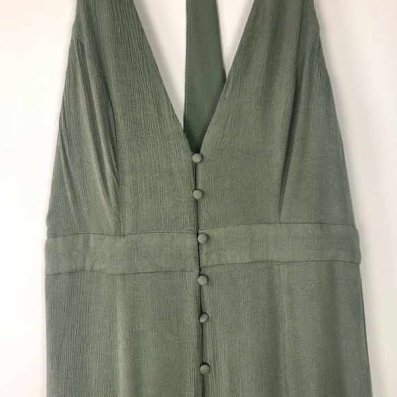 Re:Named | Moss Green T Back Button Front Maxi Drs - Picture 10 of 15